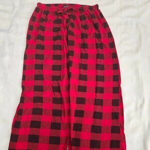 Men's Size Medium Red/Black Checkered Lounge Pants